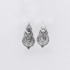 Brincos À Rainha I Boucles d'oreille en argent oxydé - 4.5cm