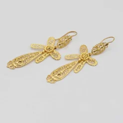 Brincos À Rei I Boucles d'oreille en argent doré - 6.5cm