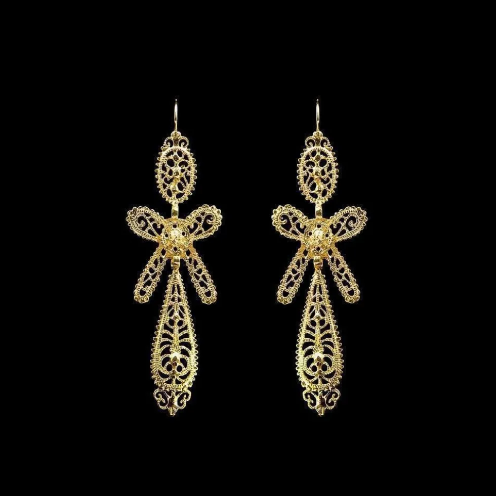 Brincos À Rei I Boucles d'oreille en argent doré - 6.5cm