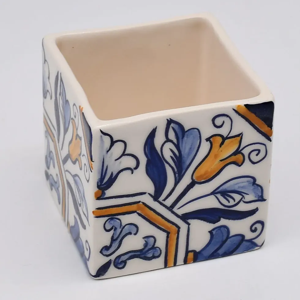Cache pot en céramique "Azulejos" - 8cm (4 motifs)