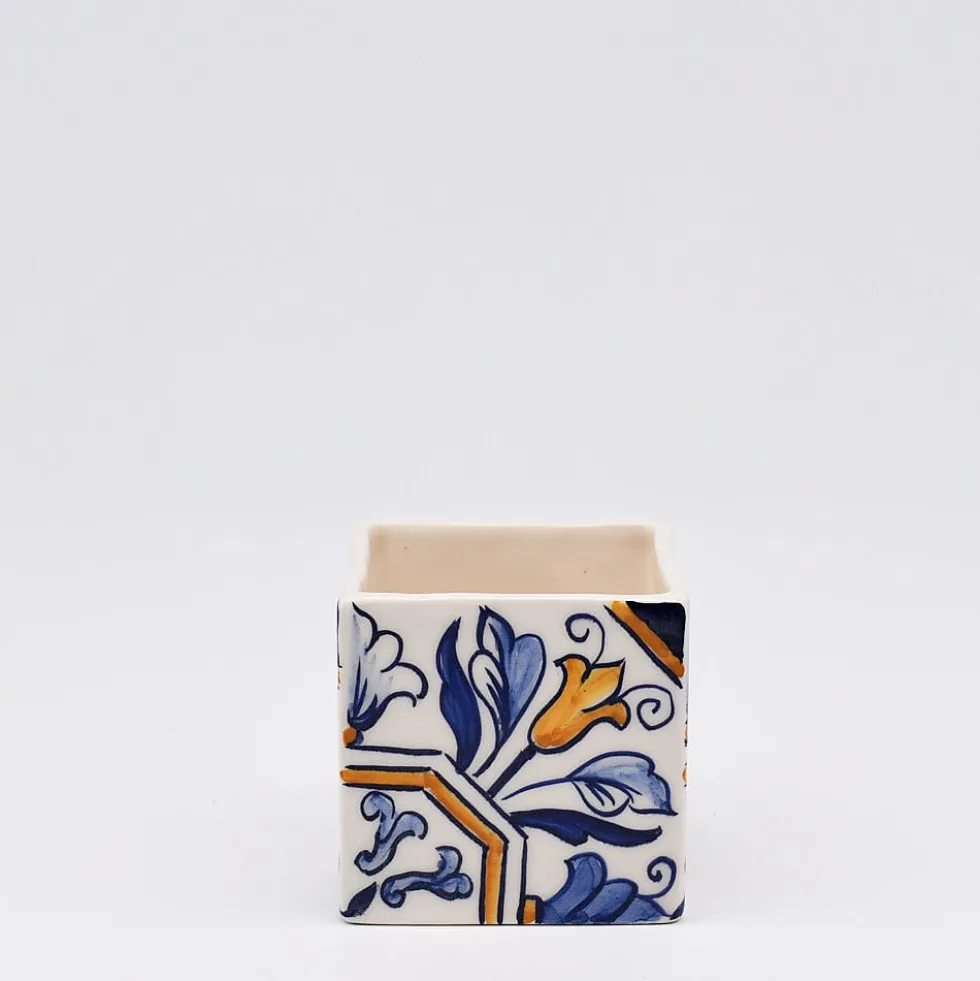 Cache pot en céramique "Azulejos" - 8cm (4 motifs)
