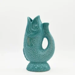 Carafe en céramique en forme de Poisson - Turquoise