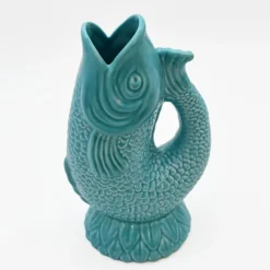 Carafe en céramique en forme de Poisson - Turquoise