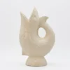 Carafe en céramique en forme de Poisson - Blanc cassé
