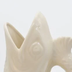 Carafe en céramique en forme de Poisson - Blanc cassé