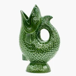 Carafe en céramique en forme de Poisson - Verte