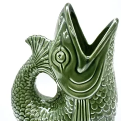 Carafe en céramique en forme de Poisson - Verte