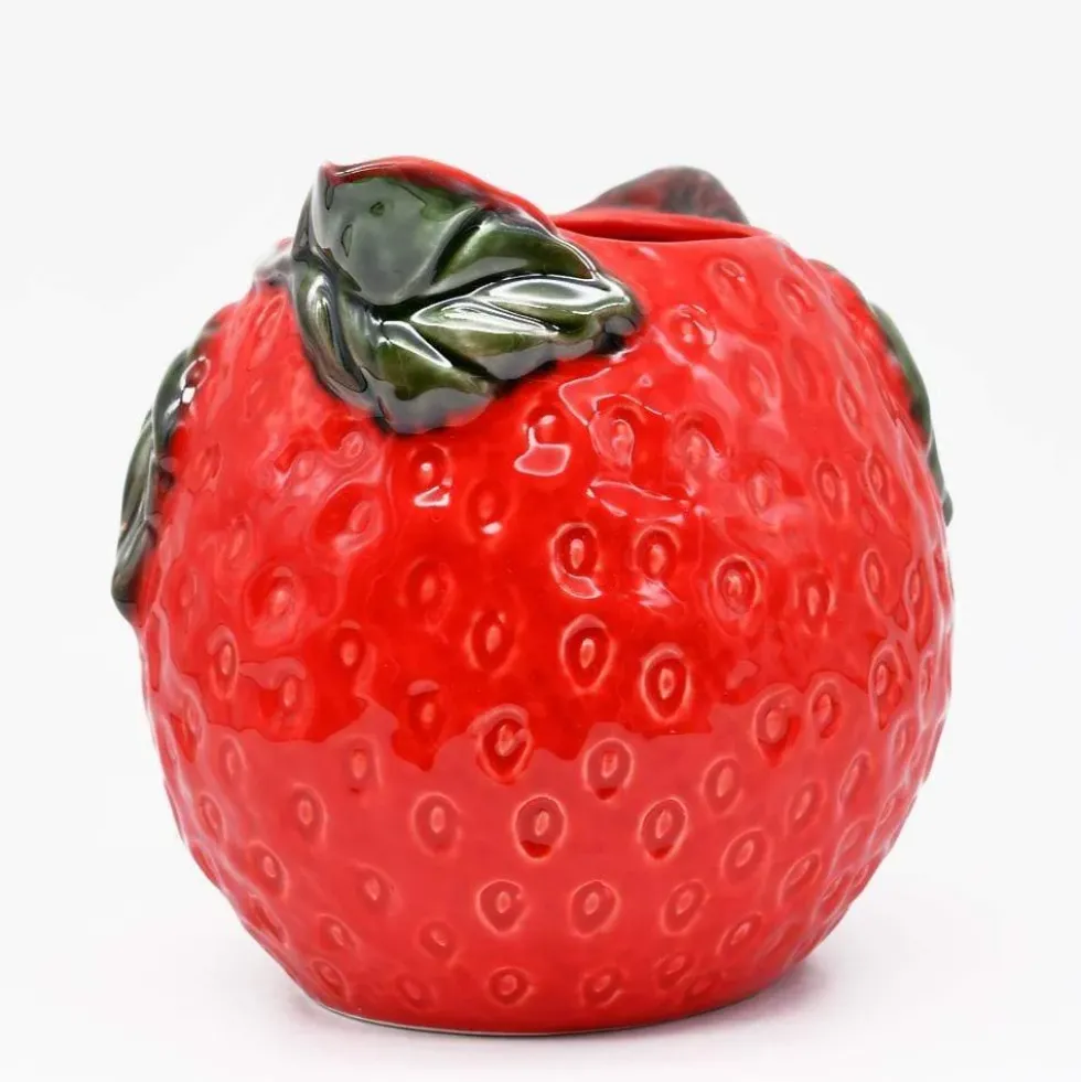 Carafe en céramique en forme de fraise