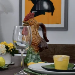 Carafe en céramique en forme de Coq