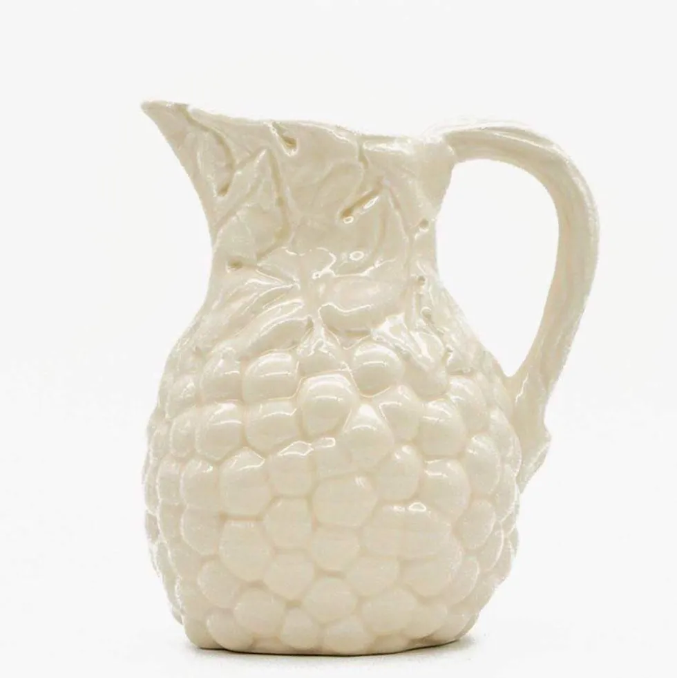 Carafe en céramique "Uvas" - Blanche