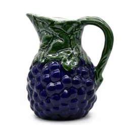 Carafe en céramique "Uvas" - Bleue
