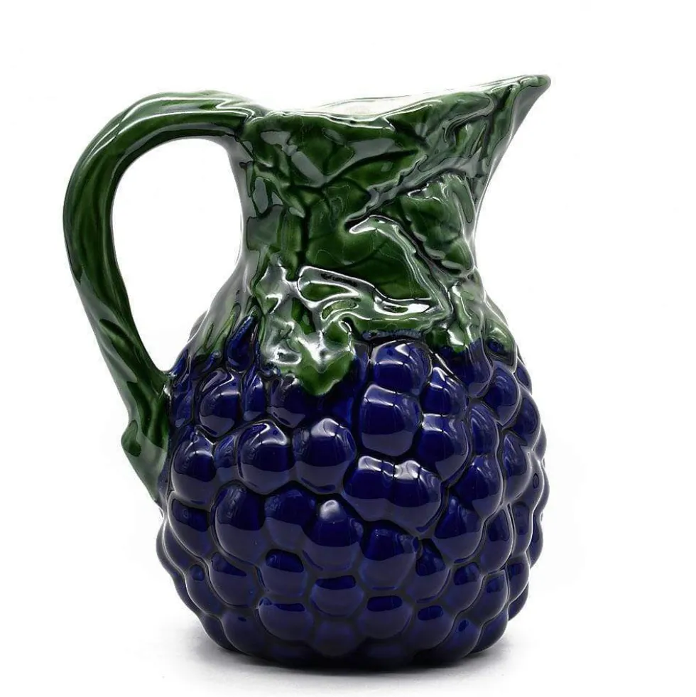 Carafe en céramique "Uvas" - Bleue