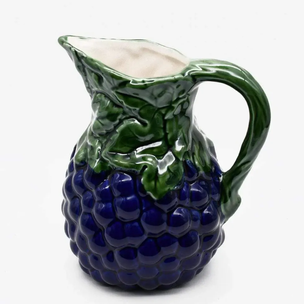 Carafe en céramique "Uvas" - Bleue