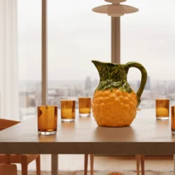 Carafe en céramique "Uvas" - Orange