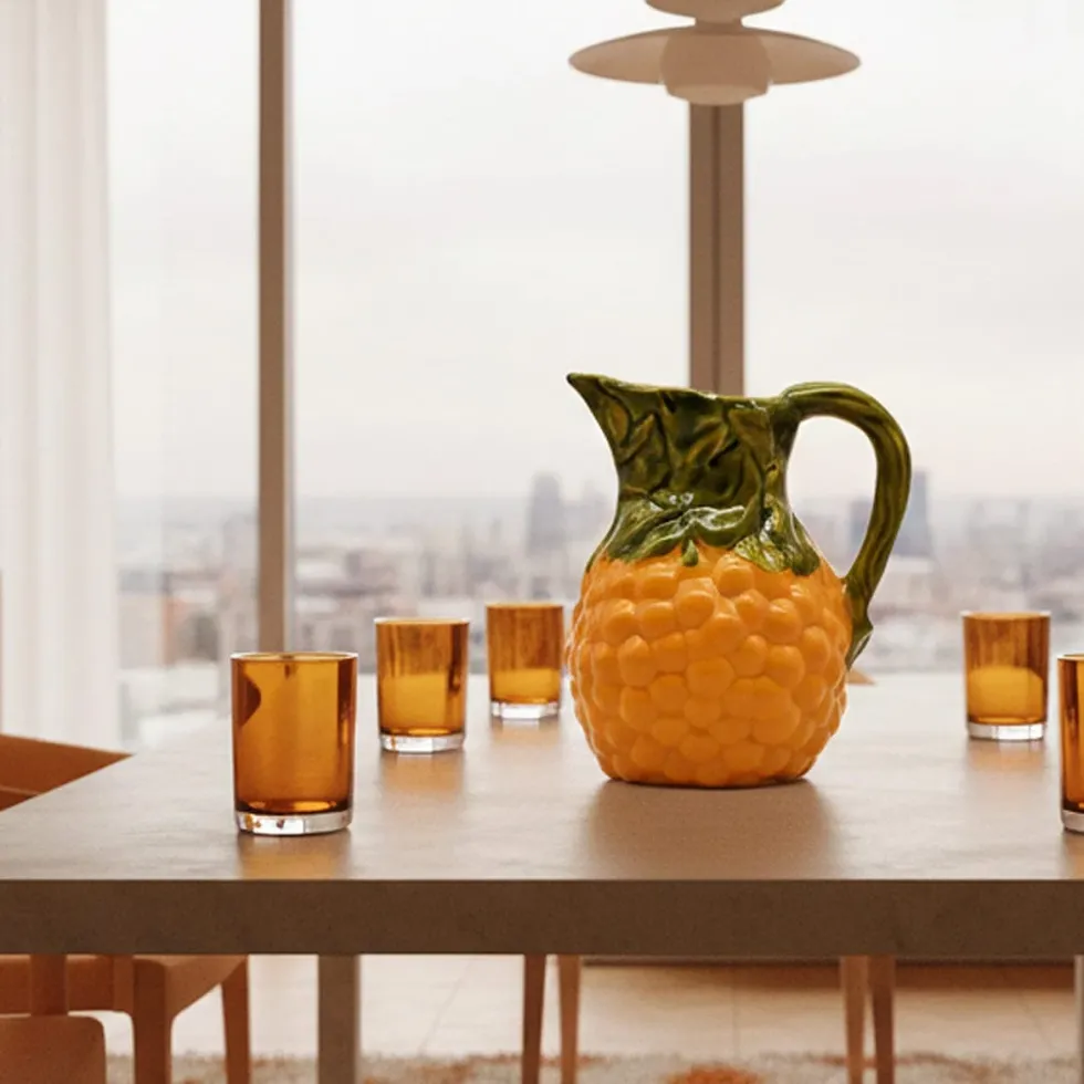 Carafe en céramique "Uvas" - Orange