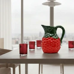 Carafe en céramique "Uvas" - Rouge