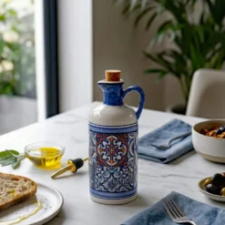 Carafe à huile en céramique "Azulejos"