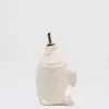 Carafe à huile en céramique en forme de Poisson - Blanc cassé