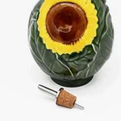 Carafe à huile en céramique en forme de Tournesol