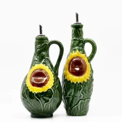 Carafe à huile en céramique en forme de Tournesol