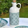 Carafe à huile en céramique "Padrão" - Verte