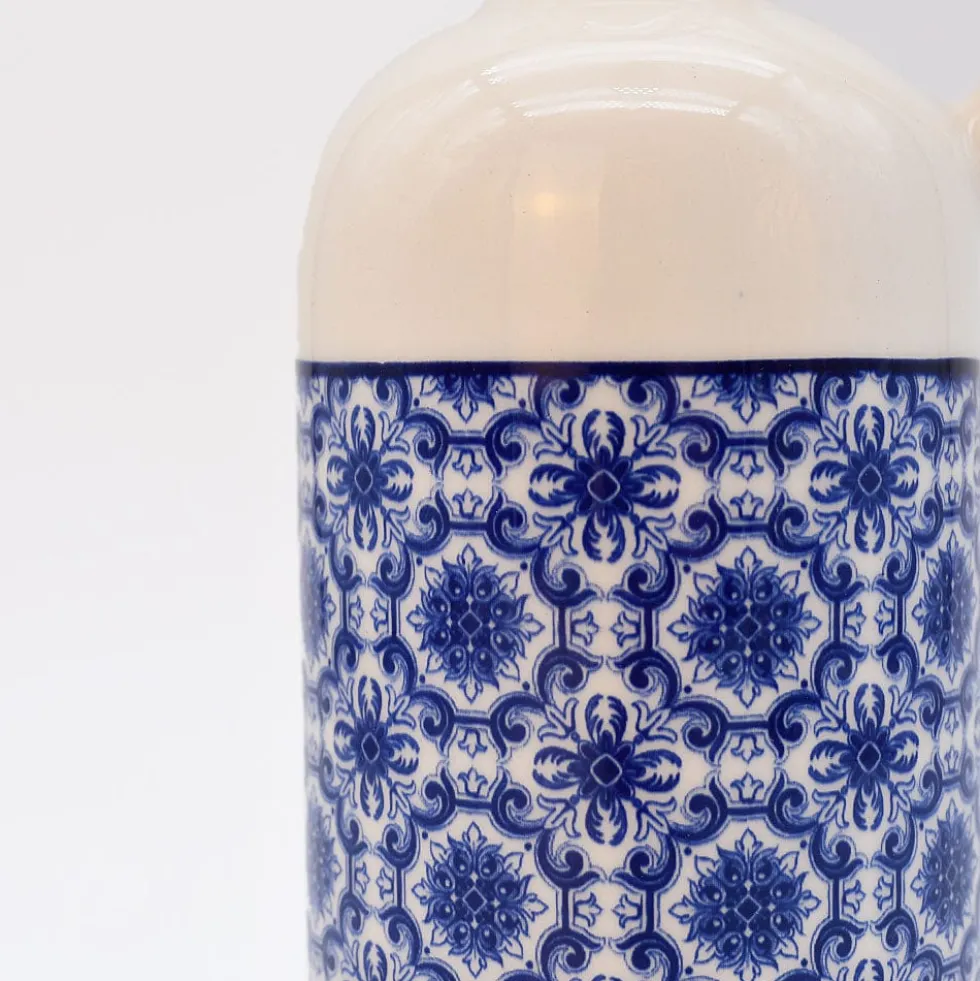 Carafe à huile en céramique "Padrão" - Bleu