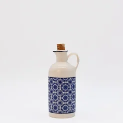 Carafe à huile en céramique "Padrão" - Bleu