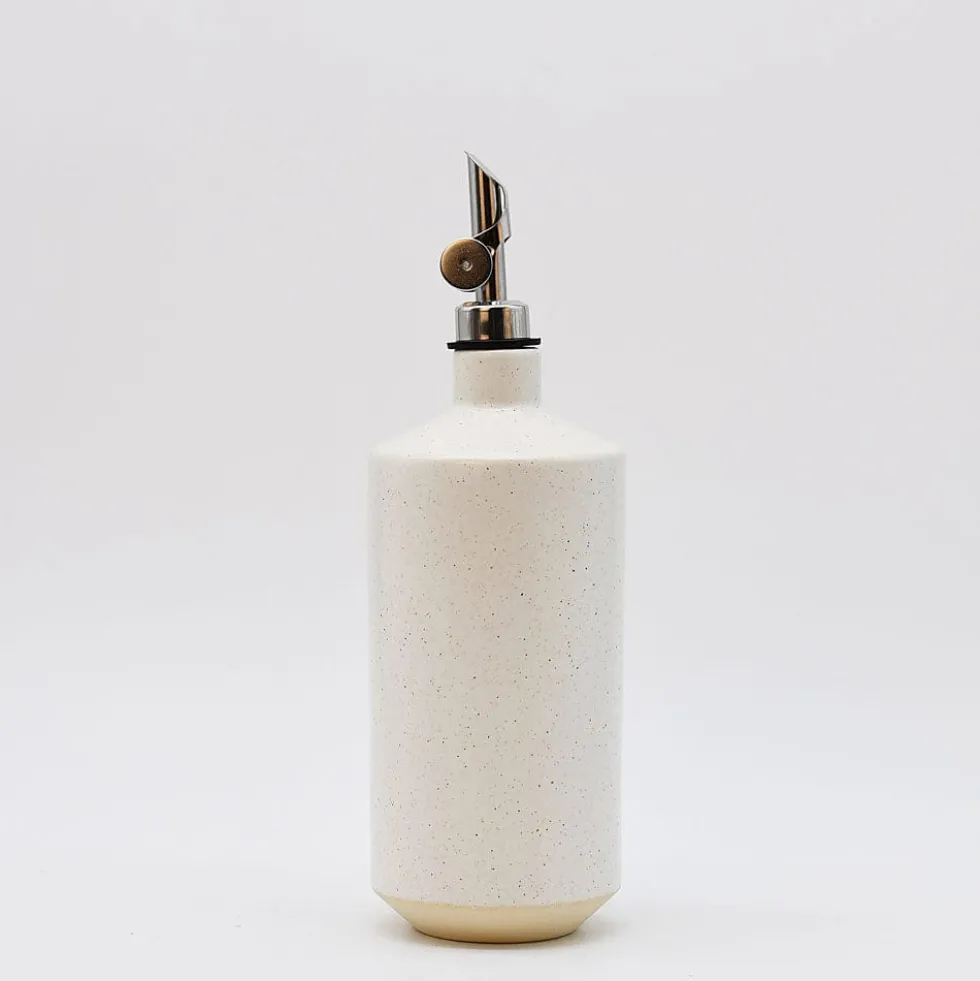Carafe à huile en grès à bec verseur auto-fermant “Fattoria”