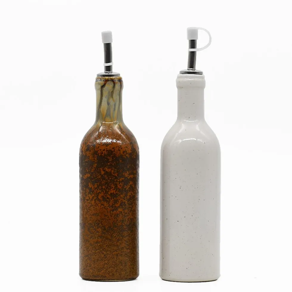 Carafe à huile en grès “Poterie”