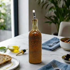 Carafe à huile en grès “Poterie”