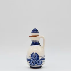 Carafe à huile en terre cuite - Bleue