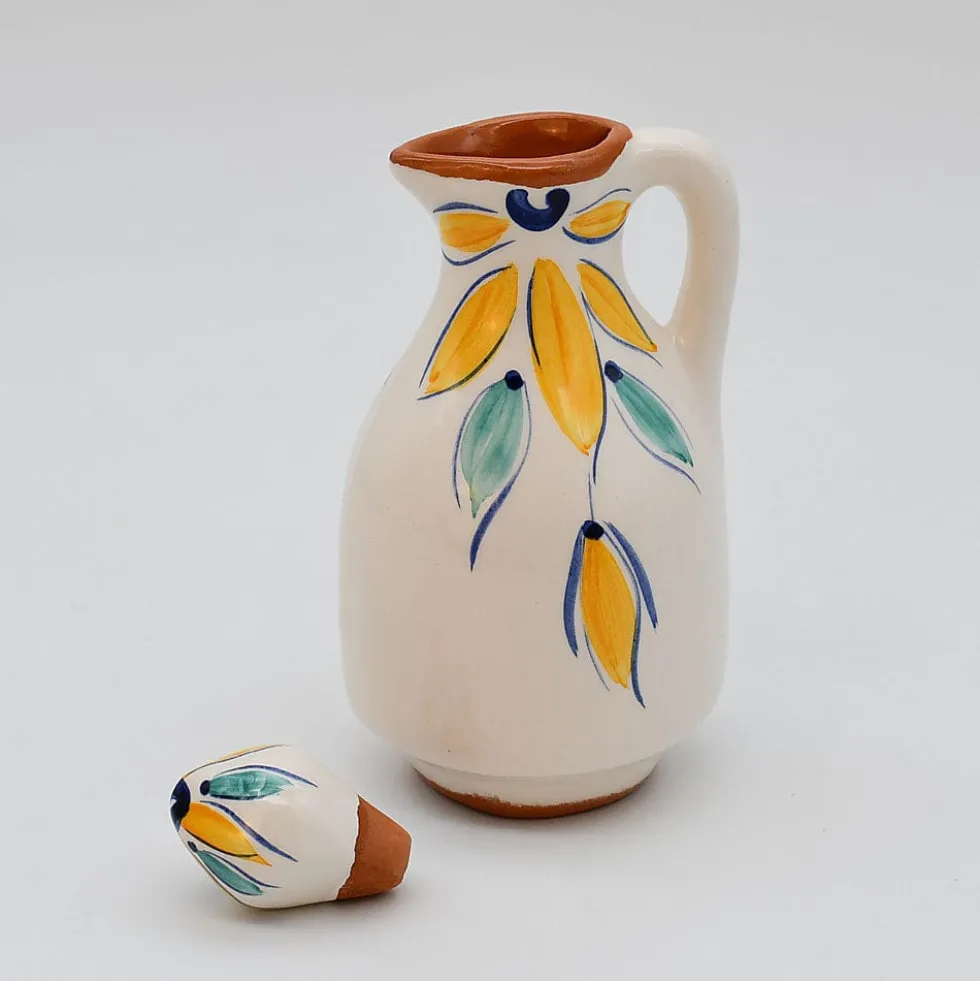 Carafe à huile en terre cuite - Jaune