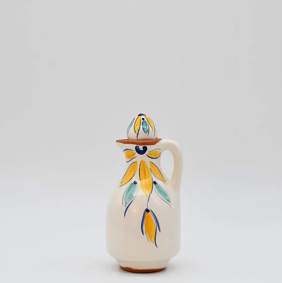 Carafe à huile en terre cuite - Jaune