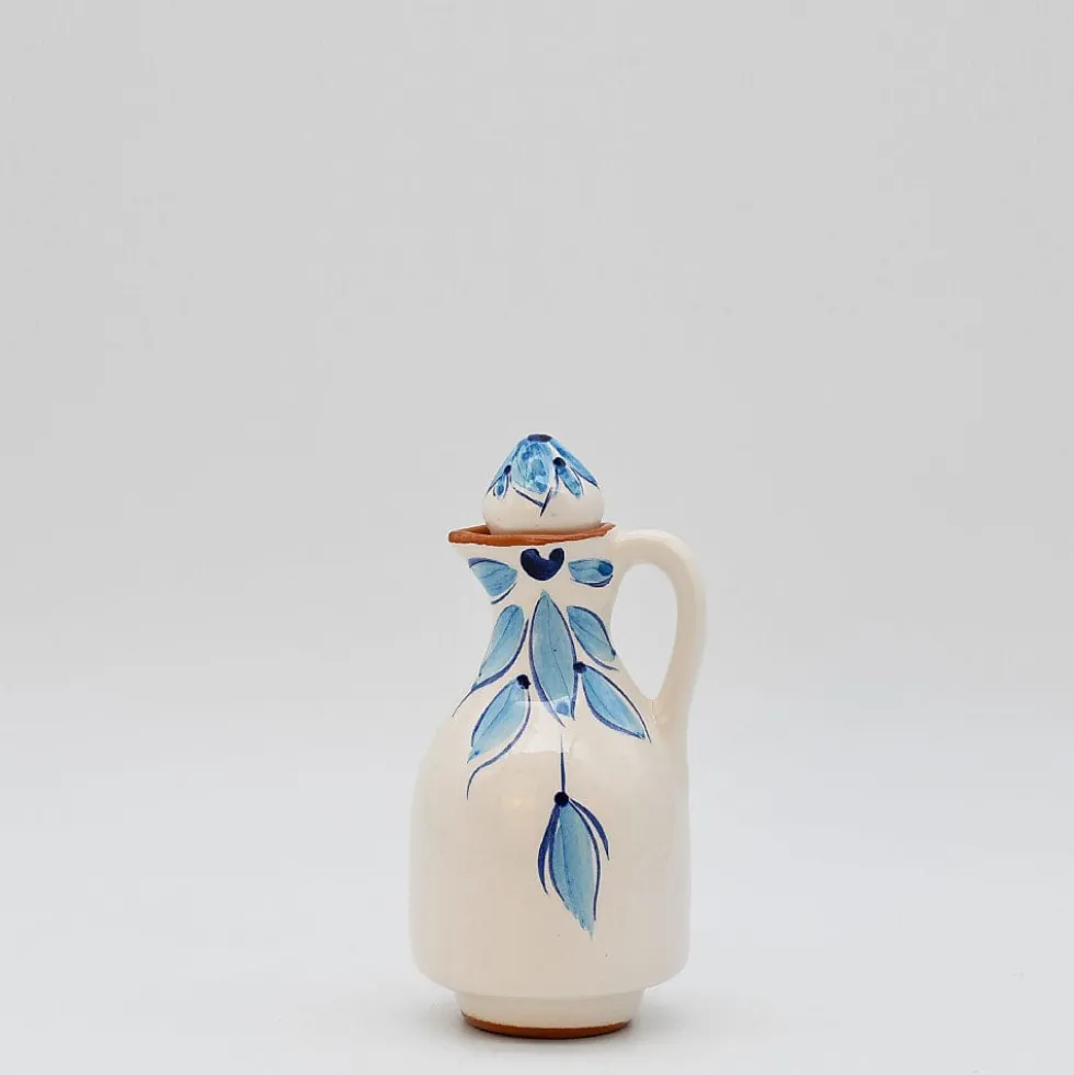 Carafe à huile en terre cuite- Turquoise
