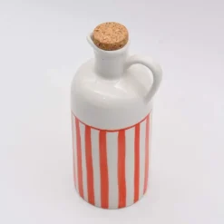 Carafe à huile rayée "Costa Nova Mar" 18cm - Rouge
