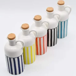 Carafe à huile rayée "Costa Nova Mar" 18cm - Rouge