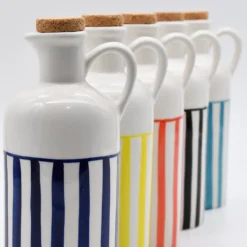 Carafe à huile rayée "Costa Nova Mar" 18cm - Noir