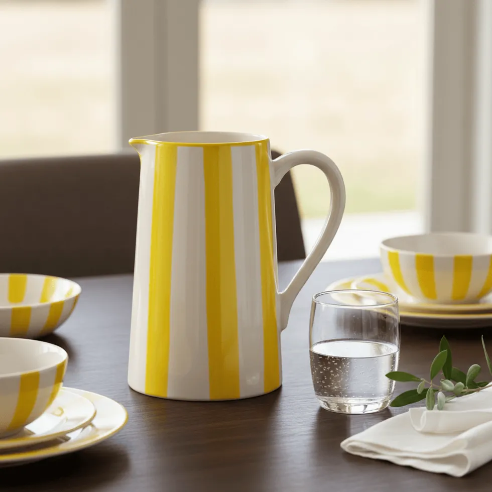 Carafe rayée "Costa Nova Mar" - Jaune