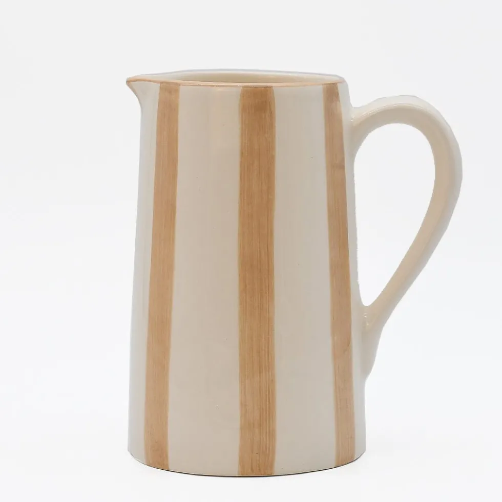 Carafe rayée "Costa Nova Mar" - Moka