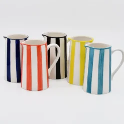 Carafe rayée "Costa Nova Mar" - Turquoise