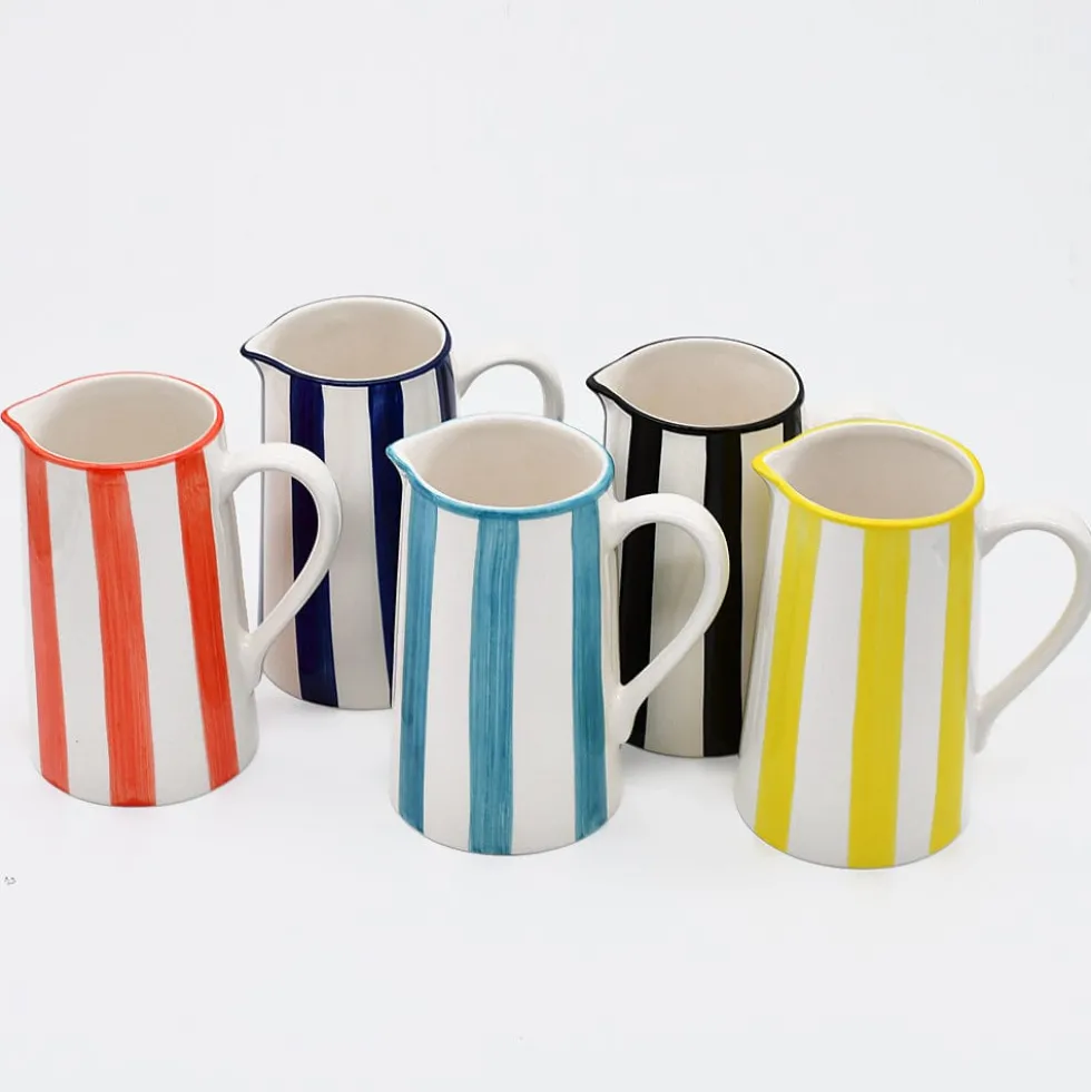 Carafe rayée "Costa Nova Mar" - Turquoise