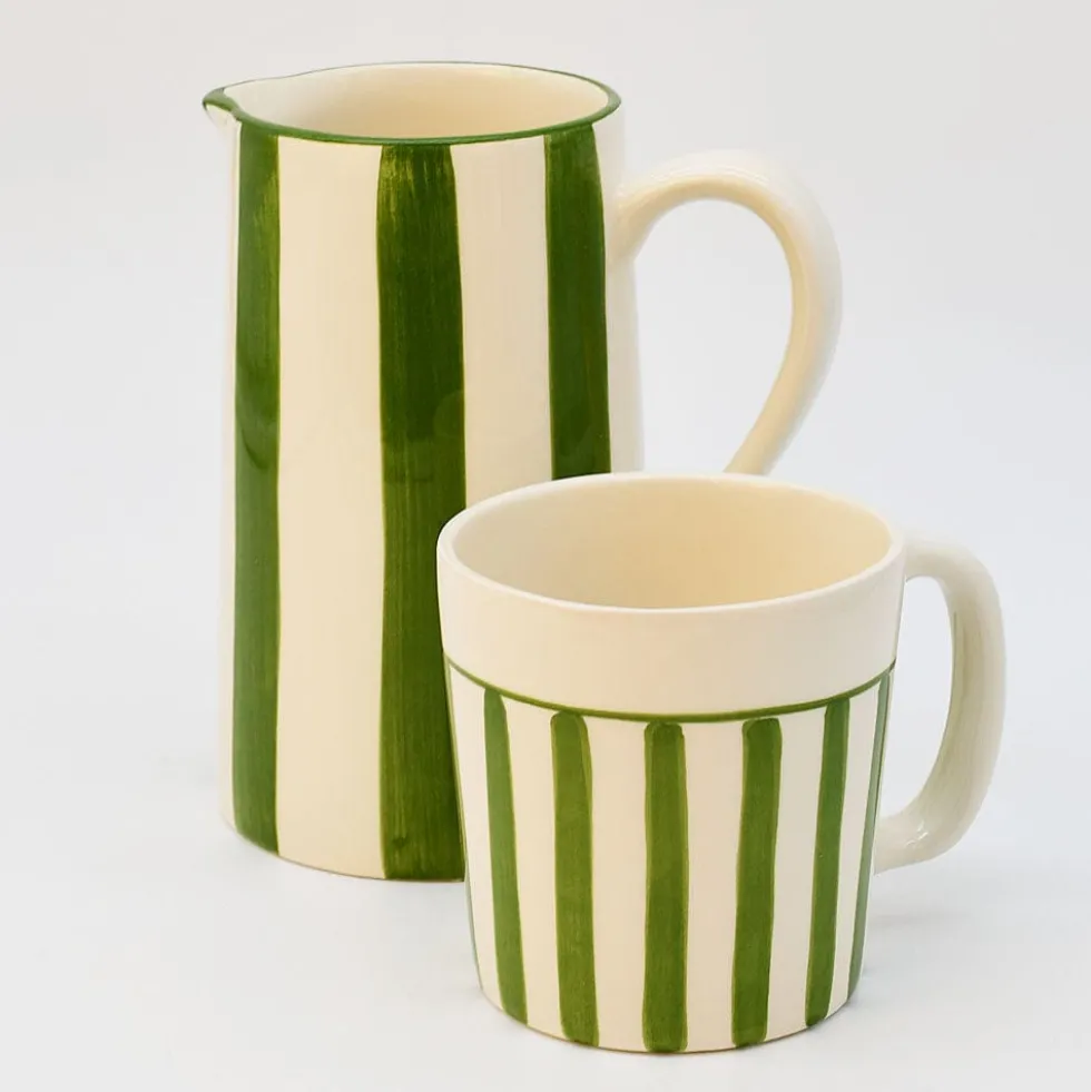 Carafe rayée "Costa Nova Mar" - Vert