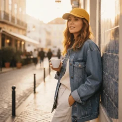 Casquette en lin - Ochre