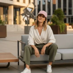 Casquette en lin - Rose