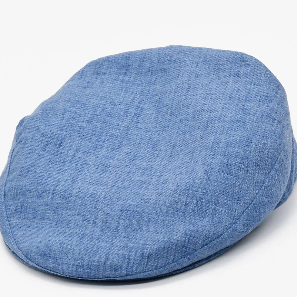 Casquette portugaise en lin - Bleue