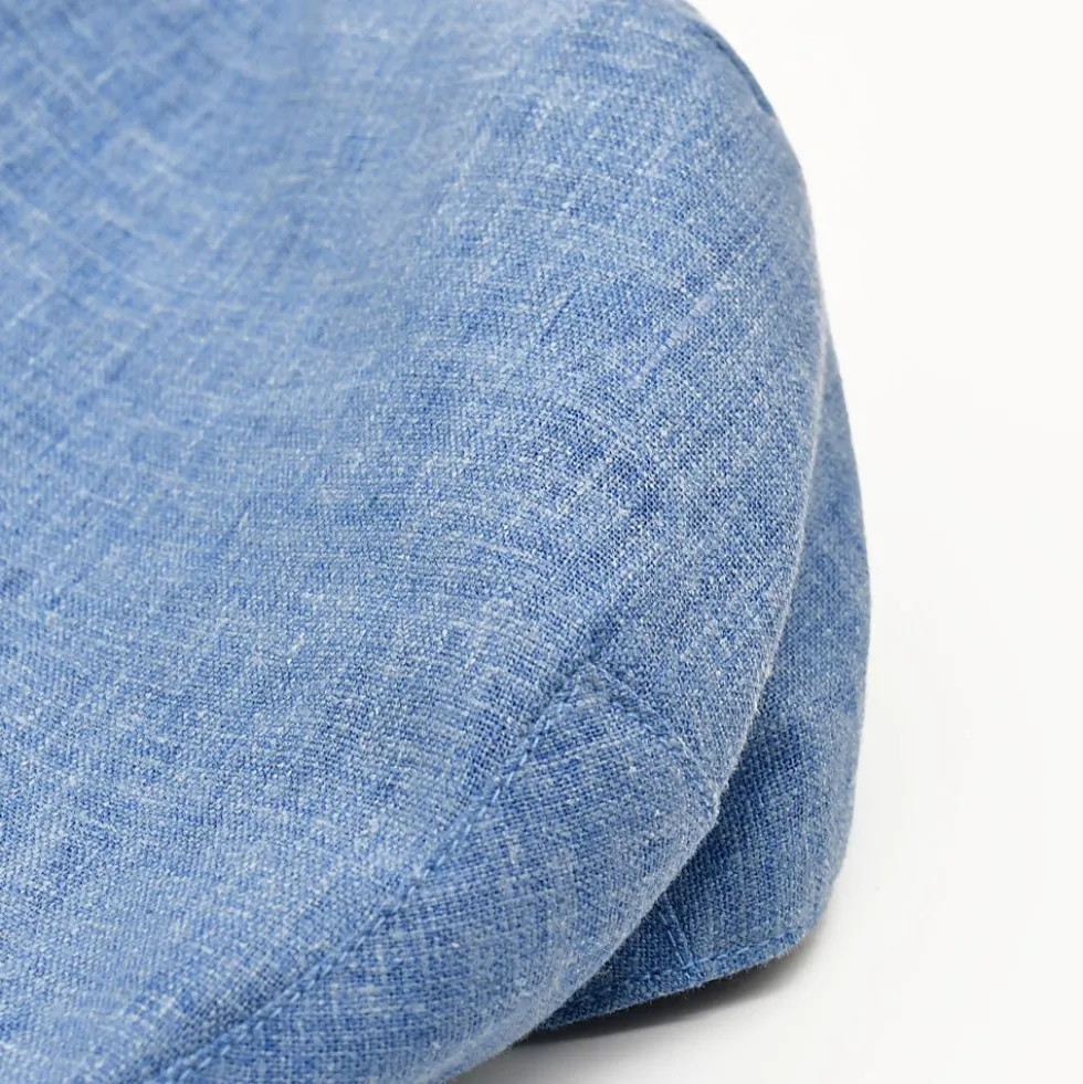 Casquette portugaise en lin - Bleue