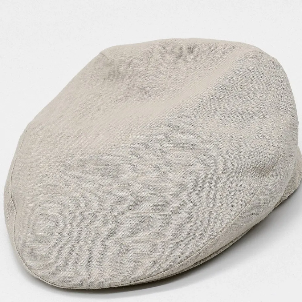 Casquette portugaise en lin - Naturel