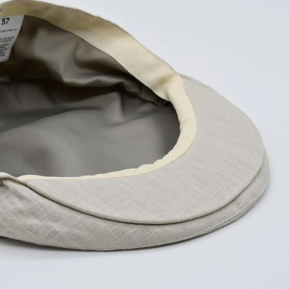 Casquette portugaise en lin - Naturel