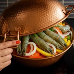 Cataplana en cuivre 2 à 3 couverts - 24cm