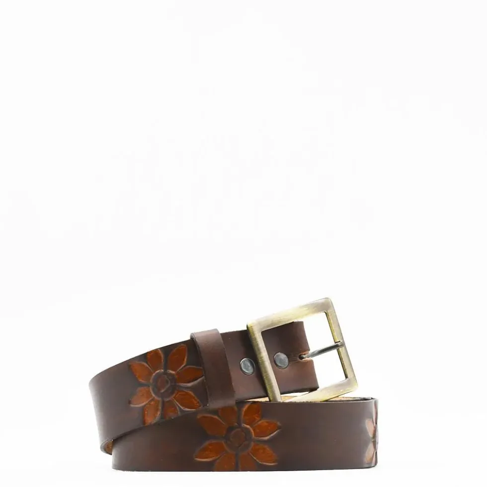Ceinture en cuir marron